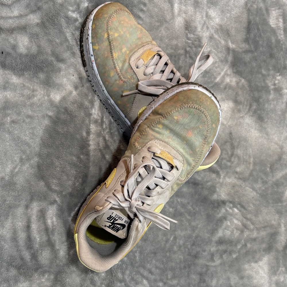 Nike AF1 — Pastel Green with Yellow Accents